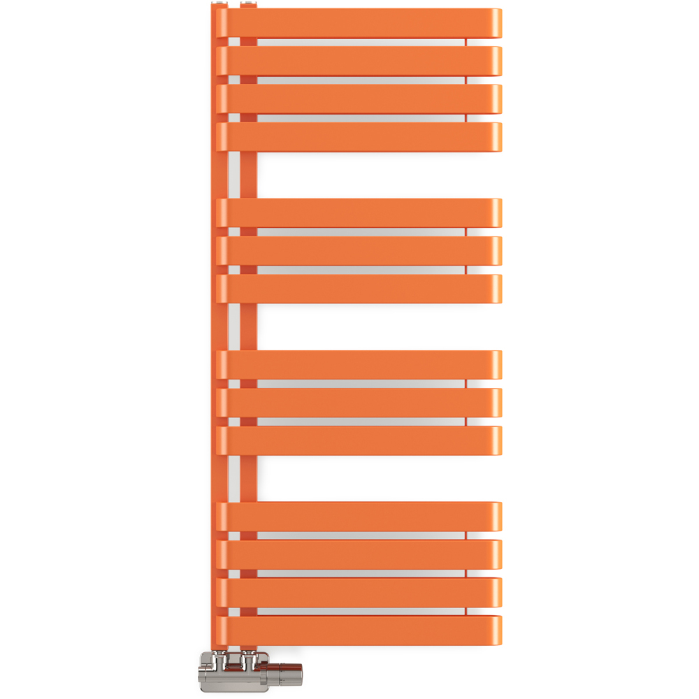 Terma Warp S Matt Orange Heated Towel Rail 2605 BTU 1110 x 500mm Image 3