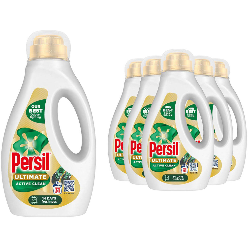 Persil Ultimate Active Clean Liquid Detergent 31 Washes 837ml 6 Pack Image 1