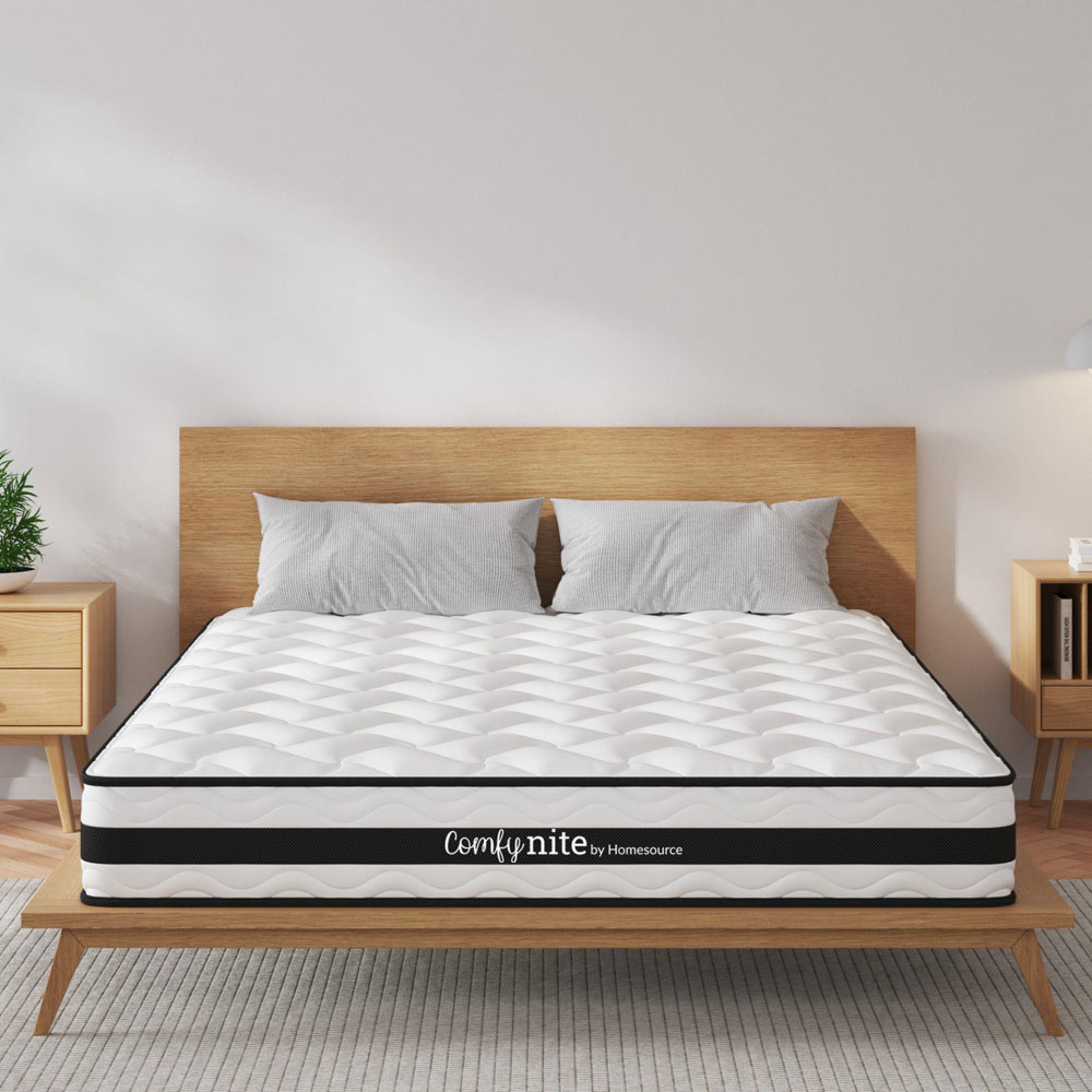 Home Source Orion Small Double White Quilted Medium Firm Bonnell Coil Mattress Image 2