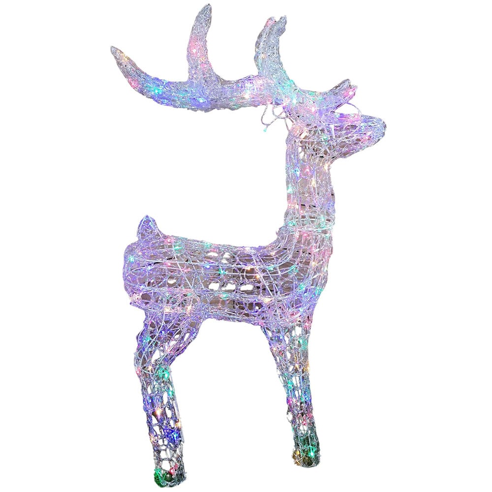 Premier 160 Multicolour LED Acrylic Christmas Reindeer 3.8ft Image 2