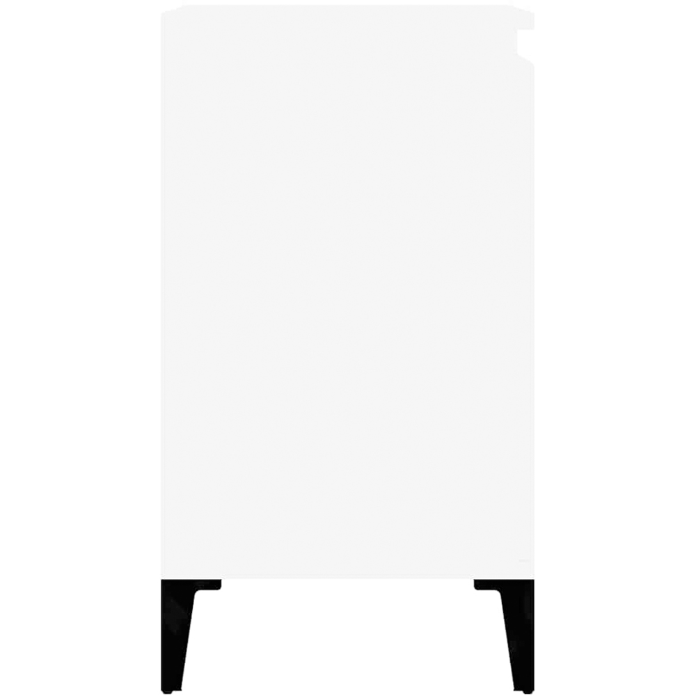 vidaXL 2 Door White Freestanding Under Sink Cabinet Image 6