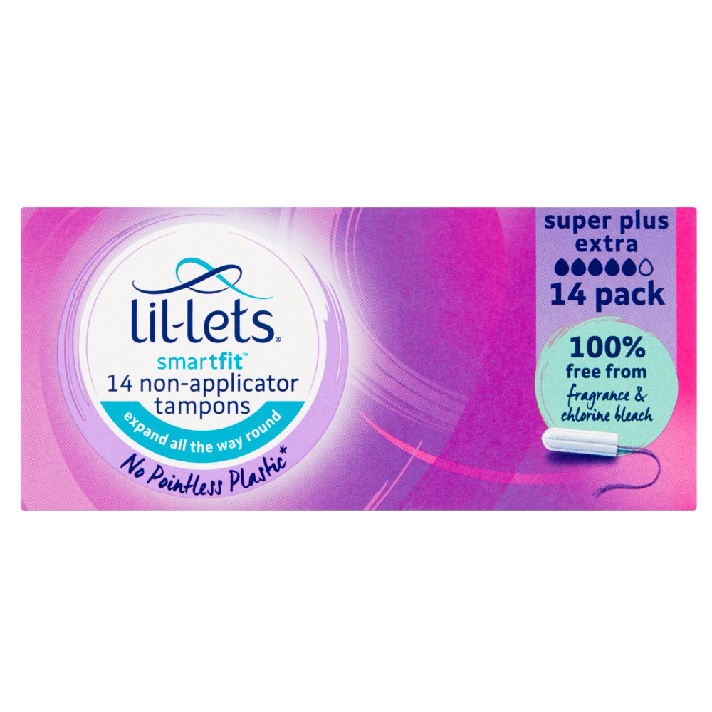 Li-Lets Super Plus Extra Non-Applicator Tampons 14 Pack Image 1