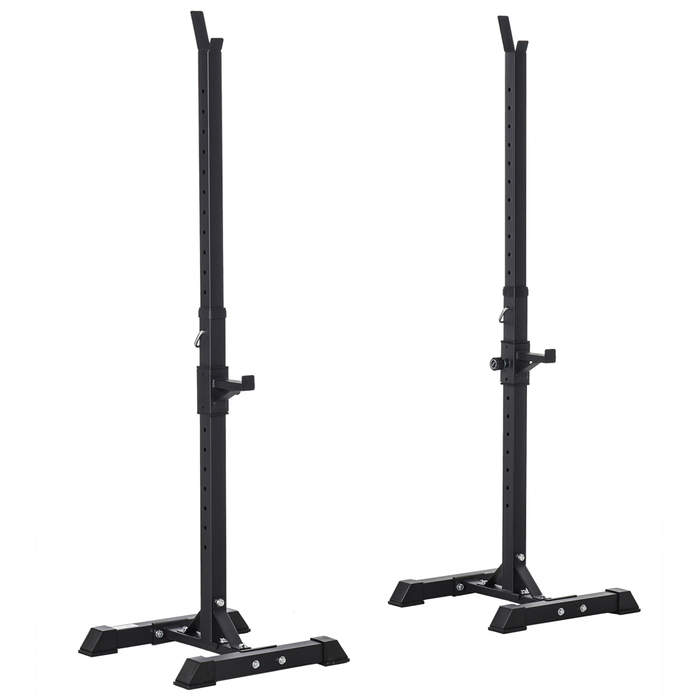 HOMCOM Heavy Duty Weight Barbell Squat Stand with Power Rack Holder Image 1