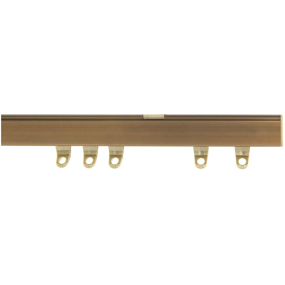 New Edge Blinds 410cm Fineline Aluminium Antique Brass Curtain Track Image