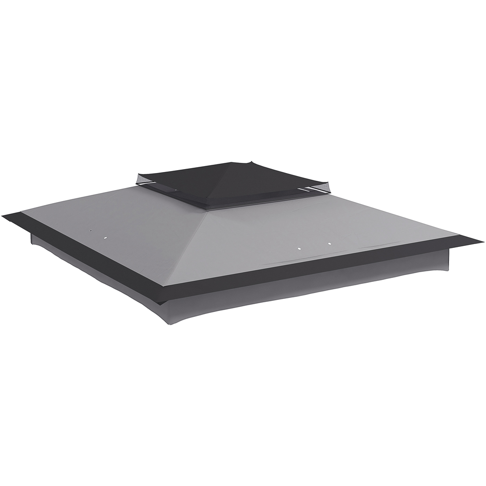 Outsunny 3.25 x 3.25m 2 Tier Grey Pop Up Gazebo Roof Canopy Image 2