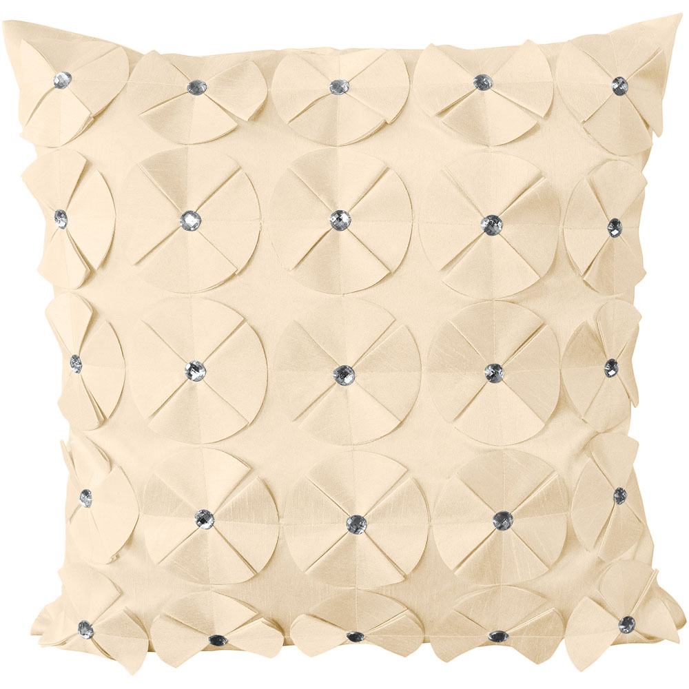 Intimates Vogue Diamante Cream Filled Cushion 56 x 56cm 2 Pack Image 1