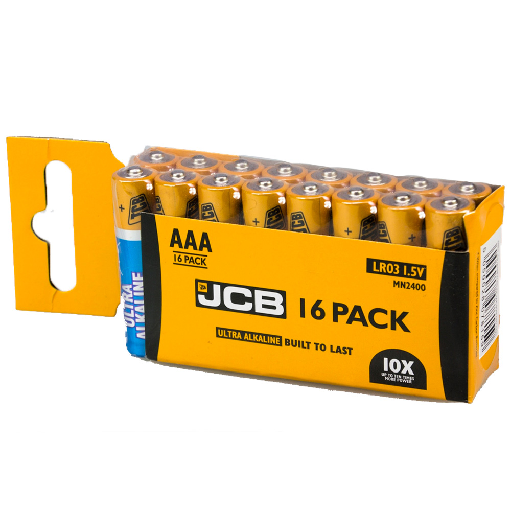 JCB AAA 16 Pack Ultra Alkaline AAA Batteries Image
