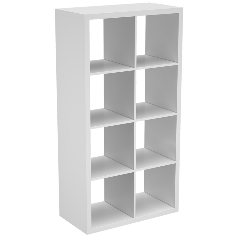 Clever Cube 8 Shelf White Storage Unit Image 2