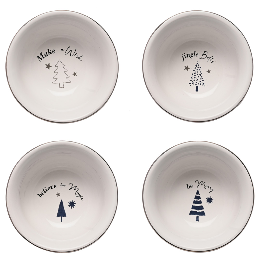 The Christmas Gift Co White Dipping Bowl Set 4 Piece Image 2