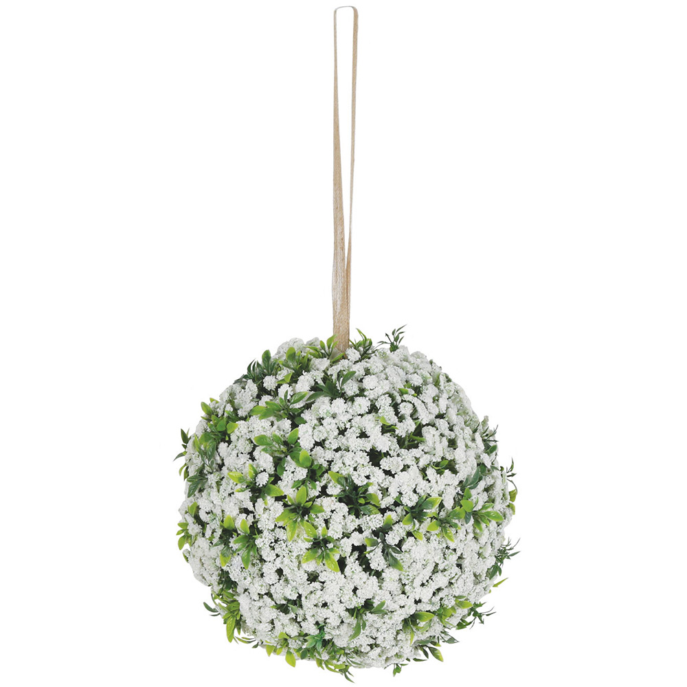 White Foliage Hanging Ball Artificial Plant Image
