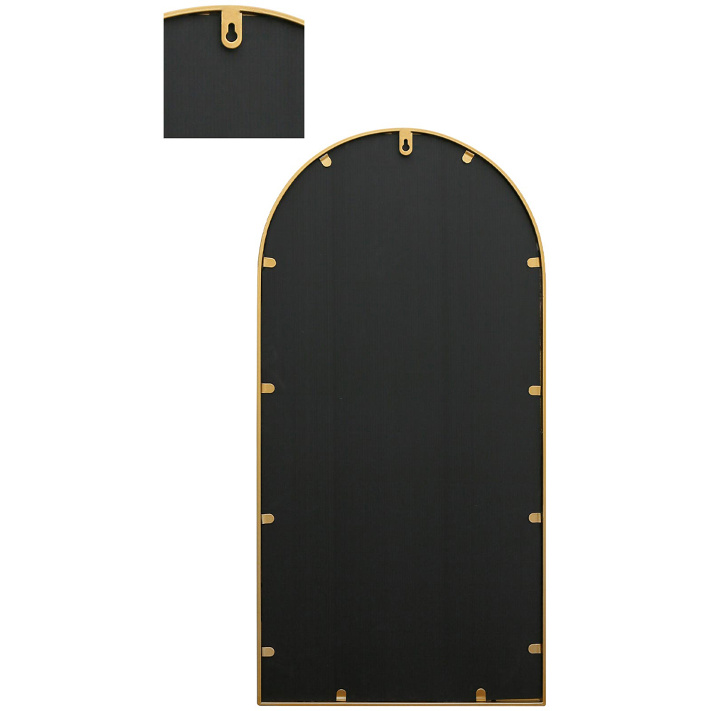 MirrorOutlet The Arcus Gold Framed Arched Garden Wall Mirror 80 x 40cm Image 4