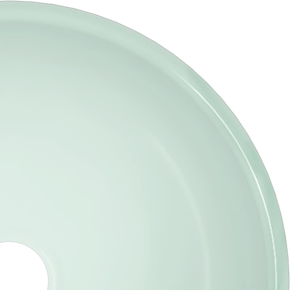 vidaXL White Tempered Glass Round Wash Basin 120 x 300mm Image 3