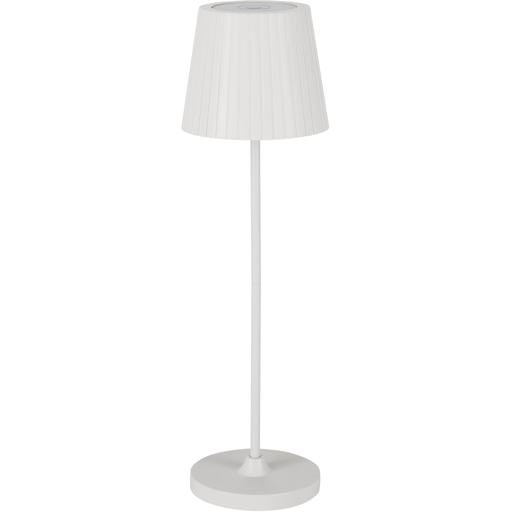 EGLO Cabozo LED White Portable Outdoor Table Lamp Image 1