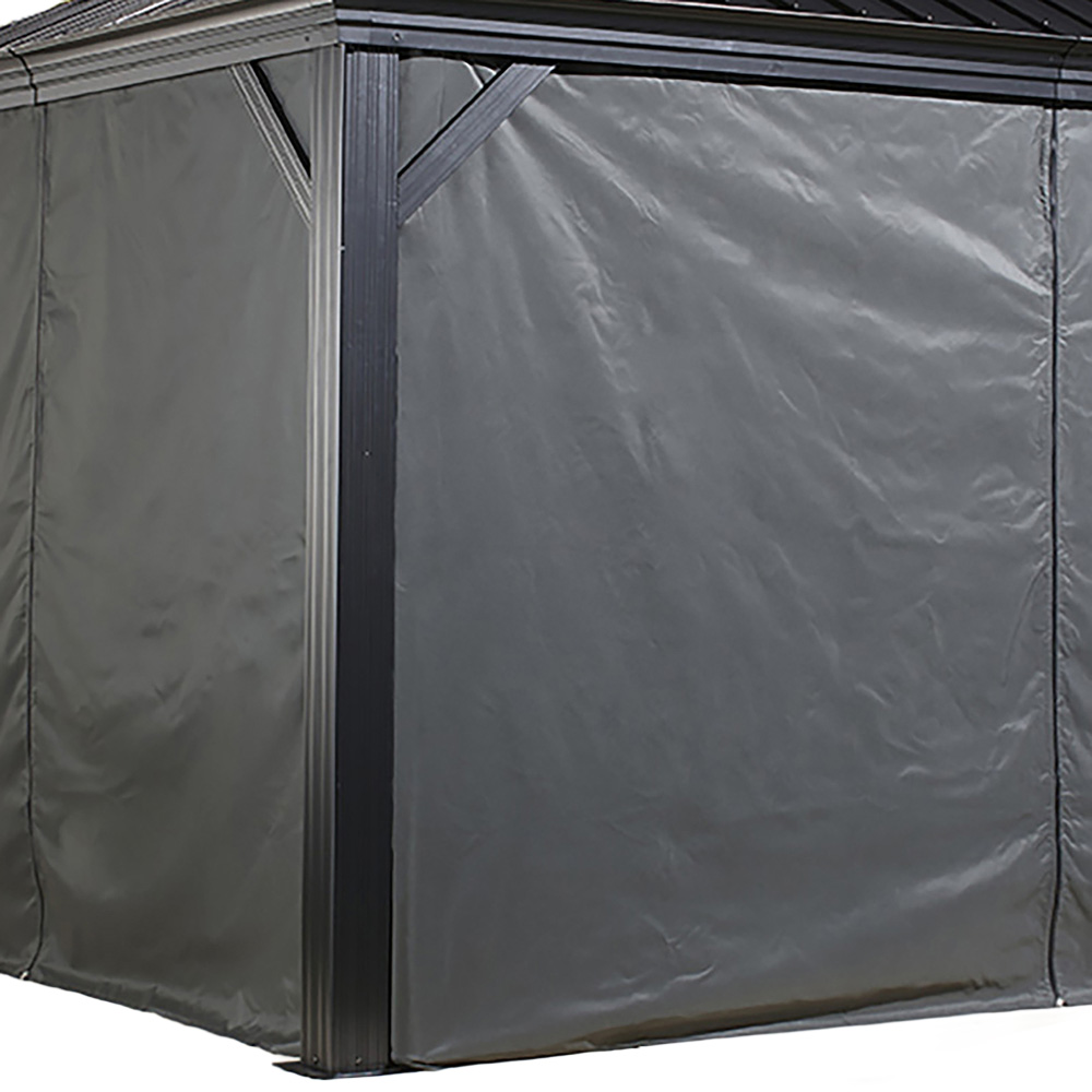Sojag Moreno 3 x 3.7m Grey Gazebo Curtain Image 1