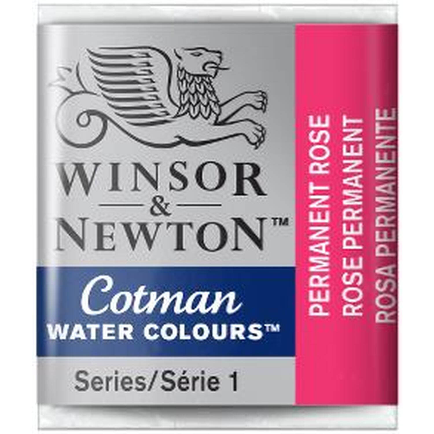 Winsor and Newton Cotman Watercolour Half Pan Paint - Permanent Rose Image
