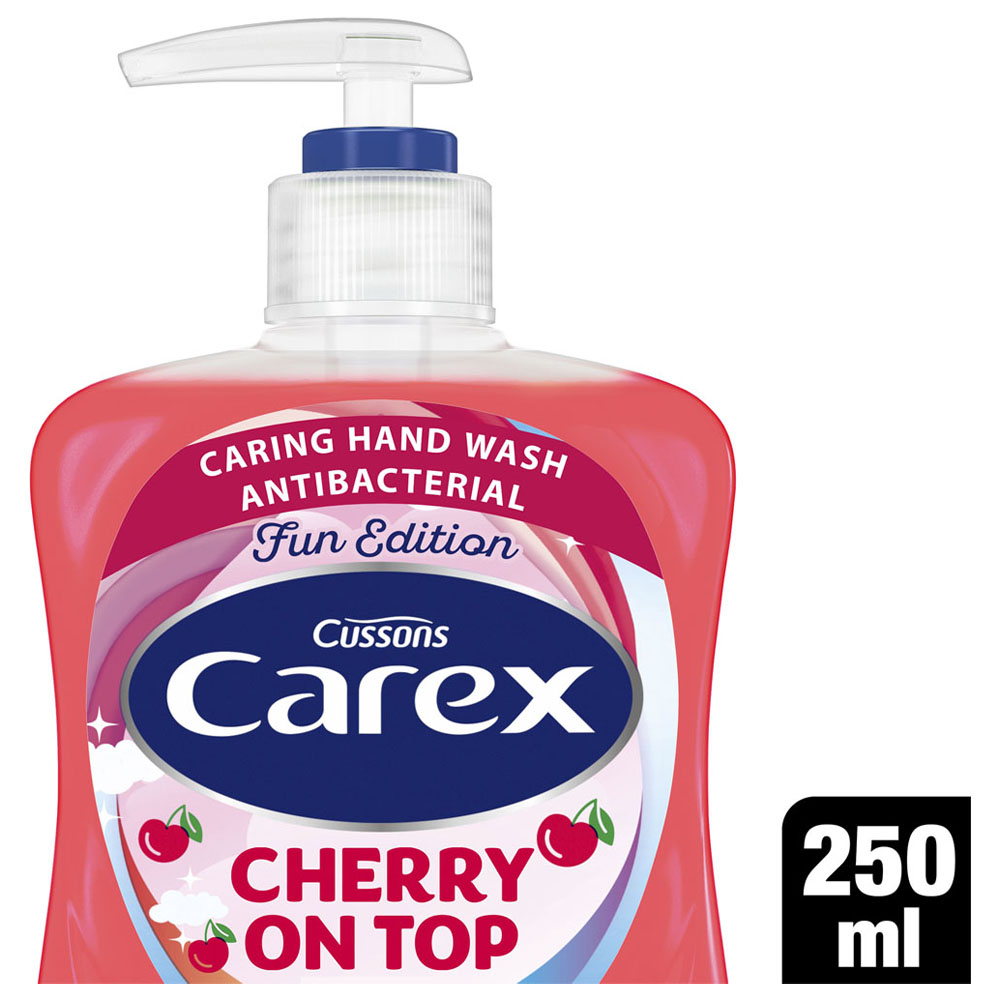 Carex Fun Editions Cherry on Top Antibacterial Hand Wash Case of 6 x 250ml Image 3