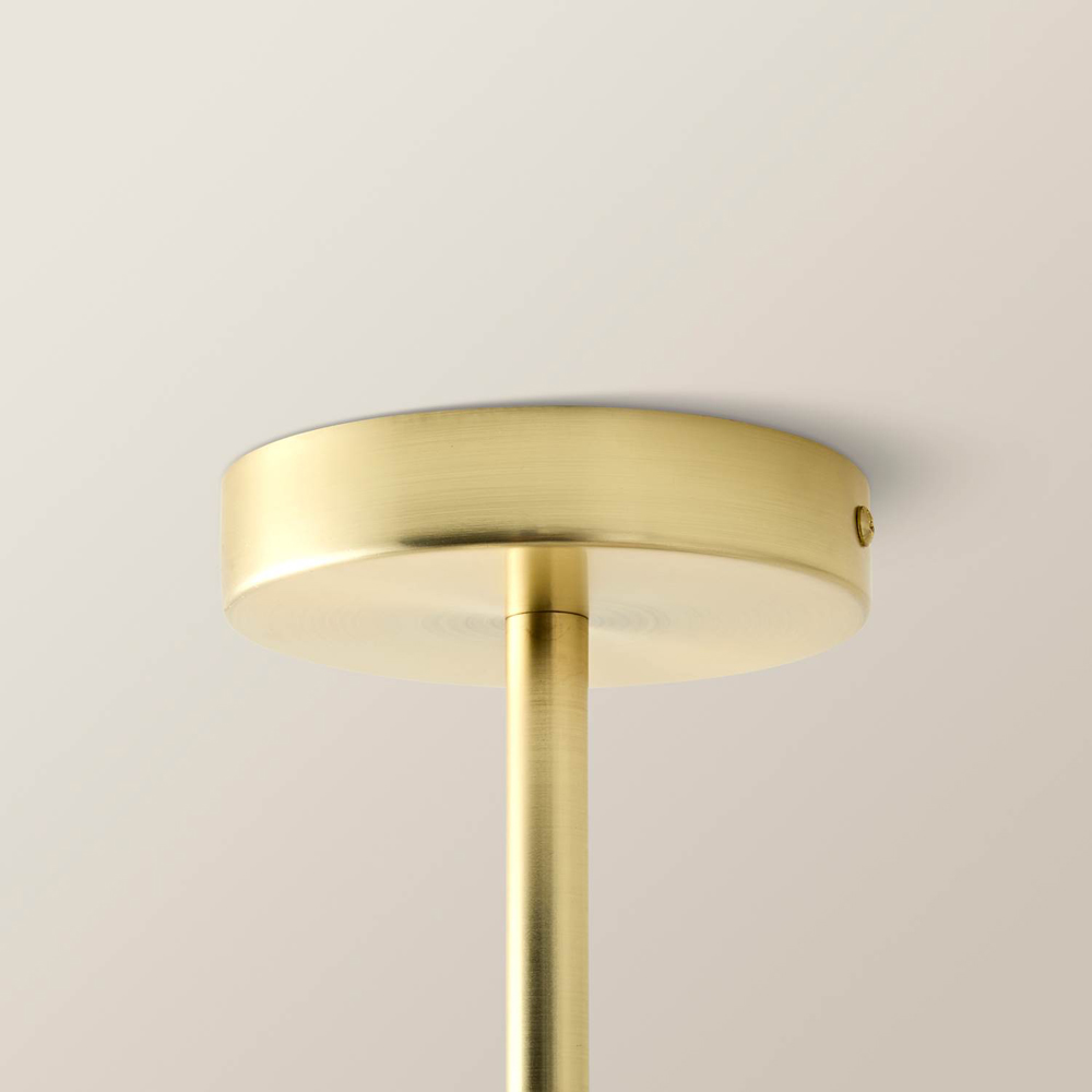 ValueLights Maggie Brushed Gold 3-Arm Chandelier Ceiling Light with Tapered Shade and Bulb Image 5