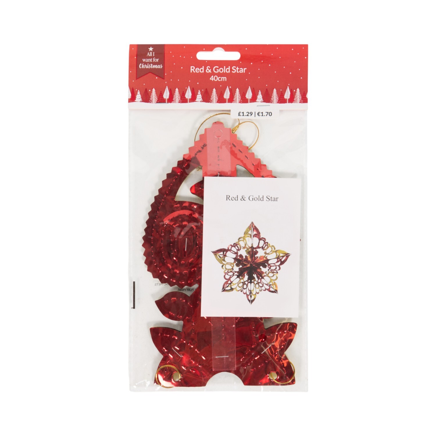 Red and Gold Star Decoration Image 5