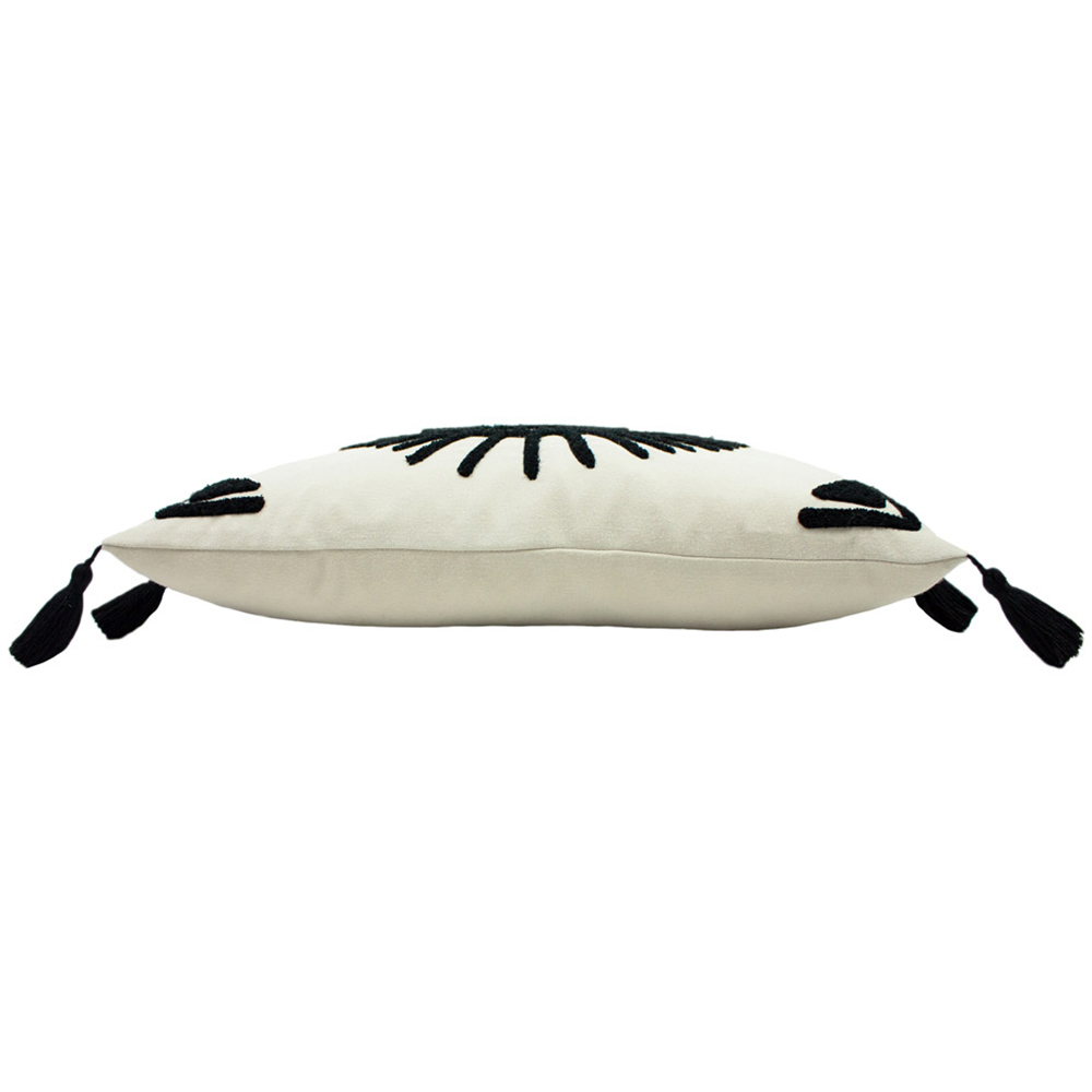 furn. Ashram Eye Monochrome Embroidered Cushion Image 3