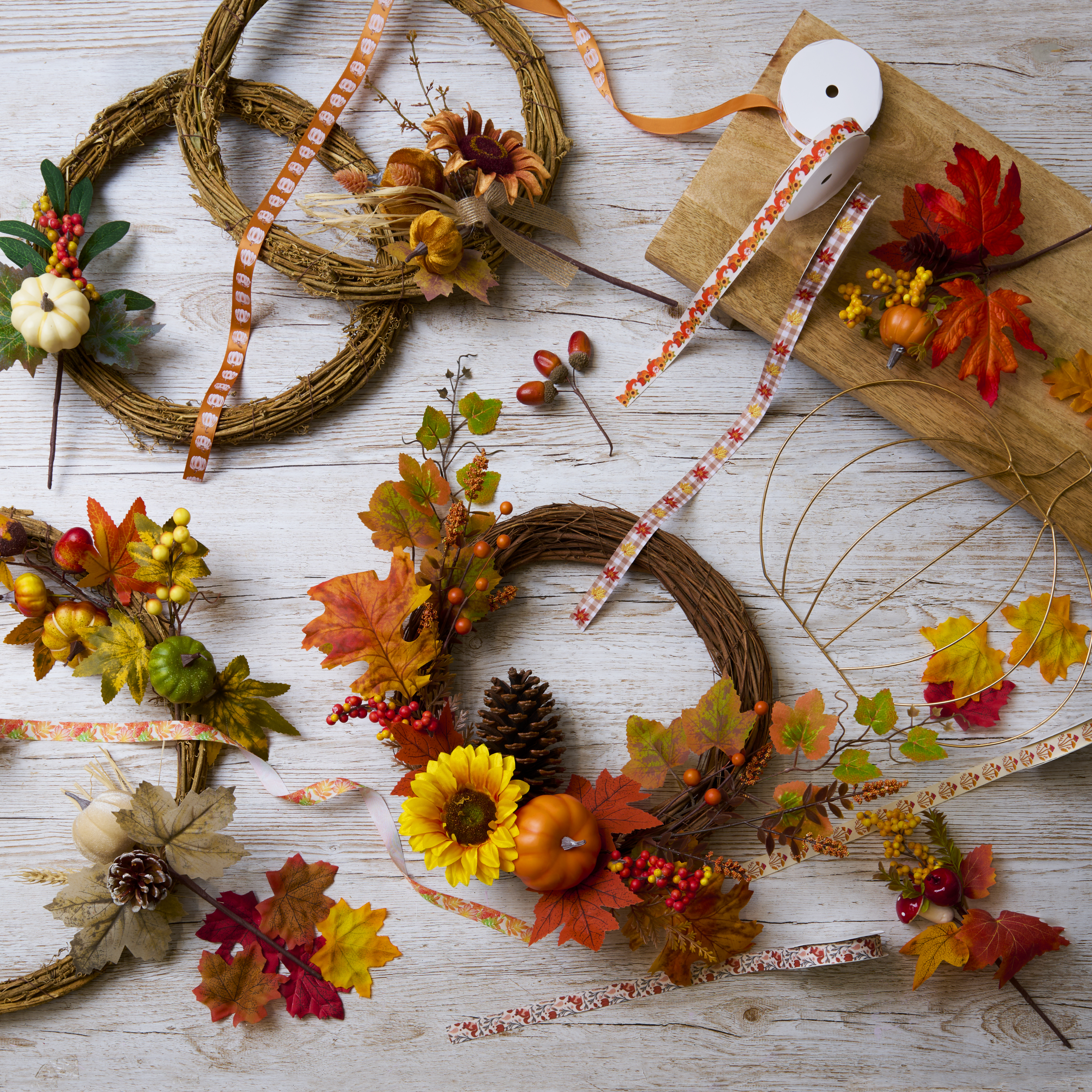 Thin Autumn Design Decorating Ribbon Image 2