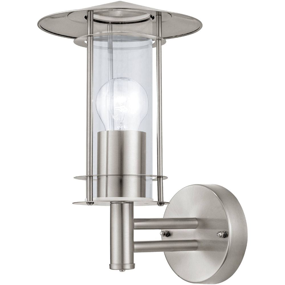 EGLO Lisio Stainless Steel Exterior Wall Light Image 1