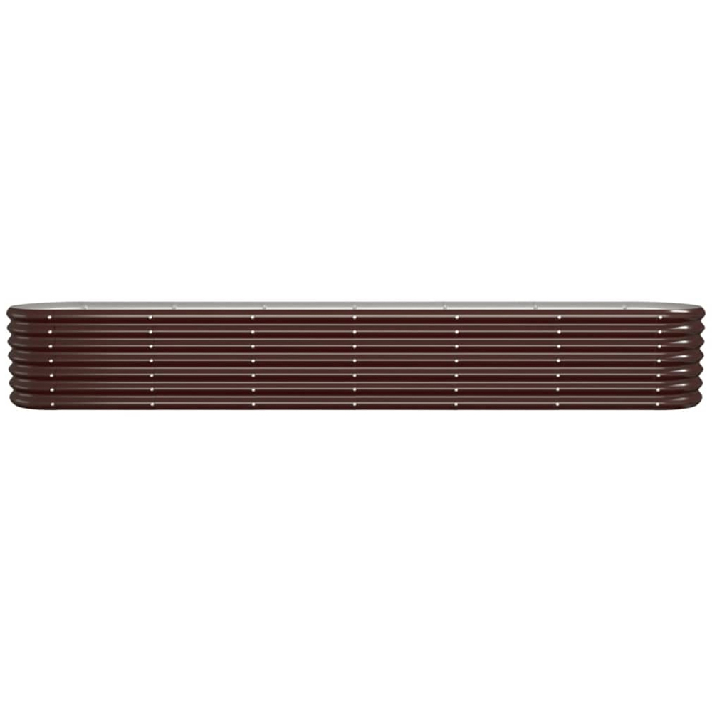 vidaXL Brown Galvanised Steel Raised Garden Bed 36 x 260 x 40cm Image 2