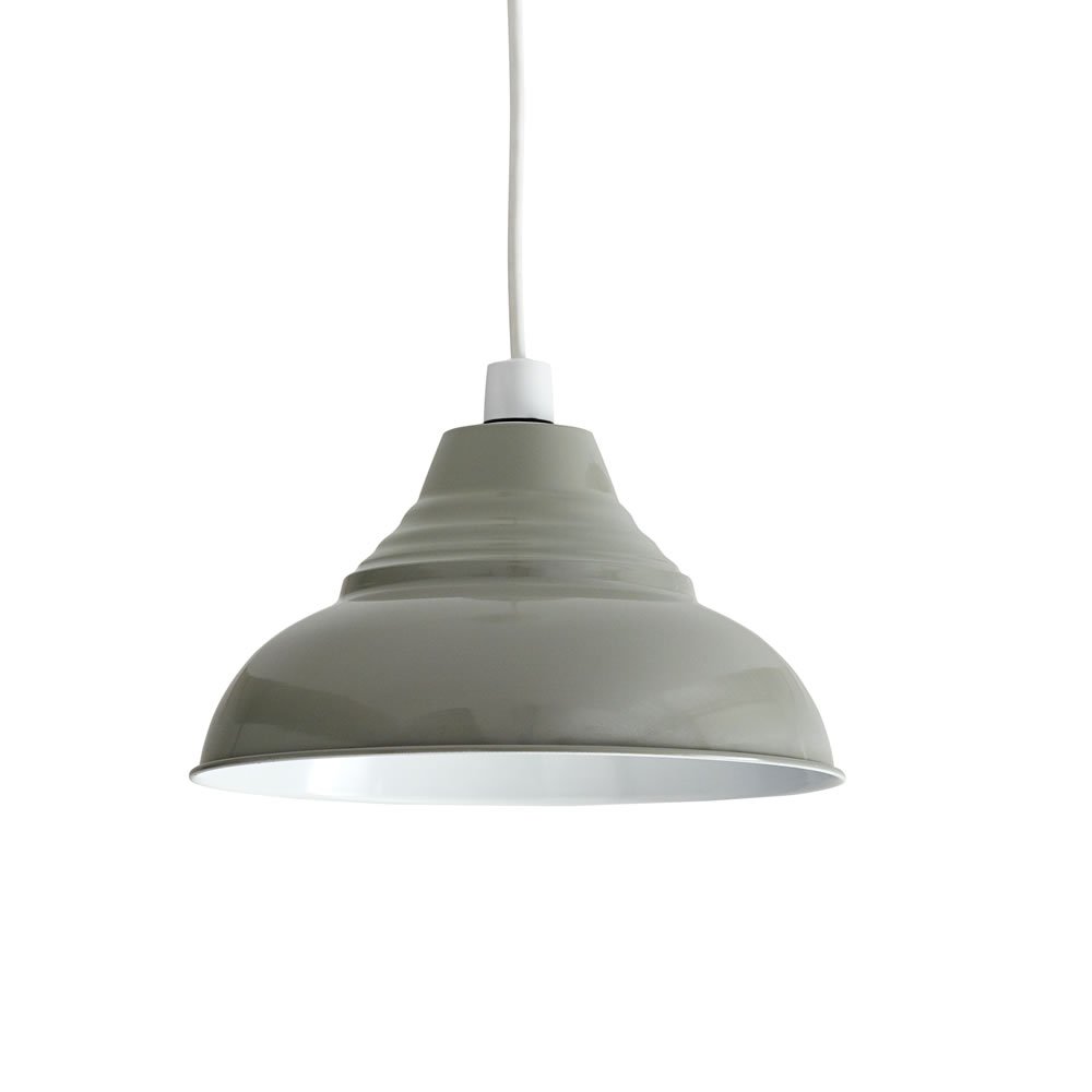 Wilko Vintage Grey Pendant Light Shade Image 1