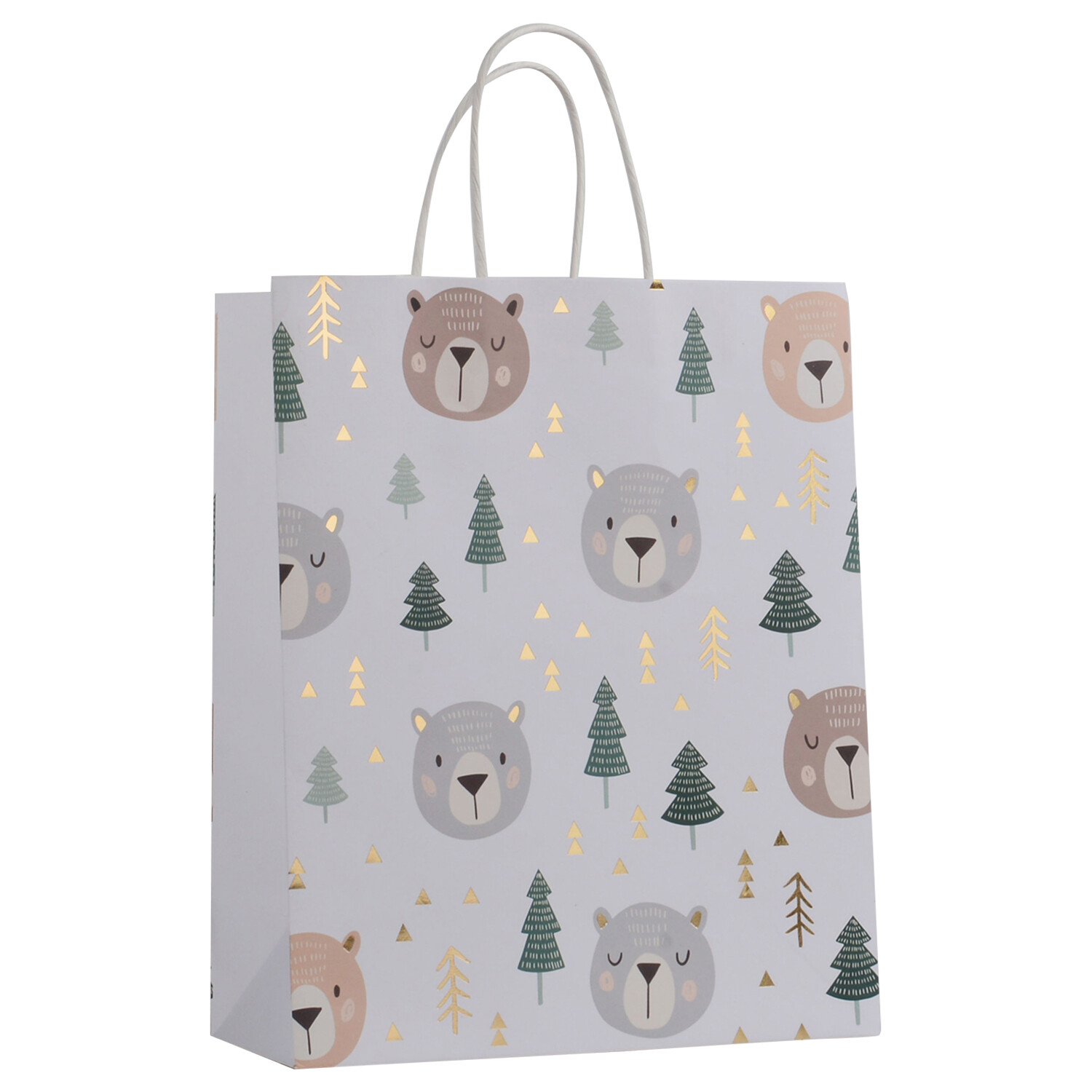 Cute Bear Gift Bag - Grey / Medium Image