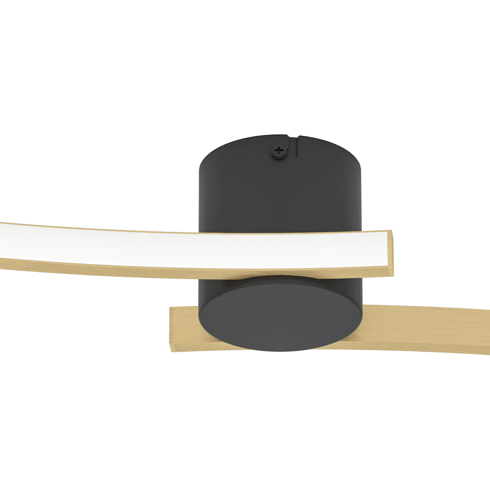 EGLO Aieta Black and Brushed Brass Ceiling Light Image 3