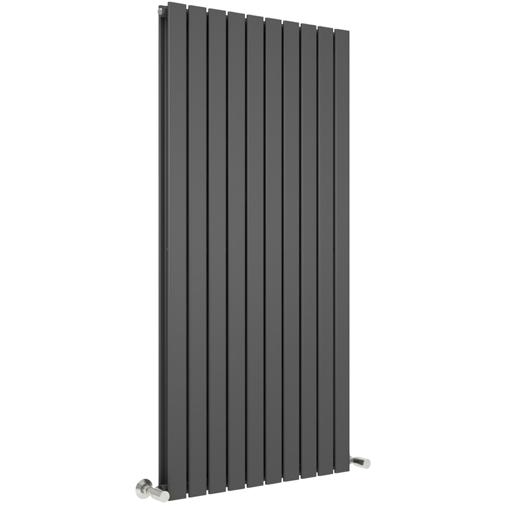 Anthracite 8656 BTU Double Flat Panel Vertical Column Radiator 1600 x 680mm Image 1