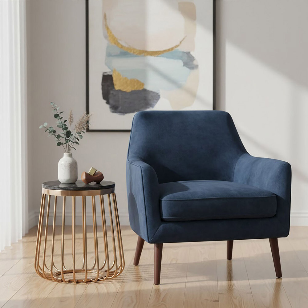 Premier Housewares Tula Rose Gold Cage Design Round Side Table Image 3