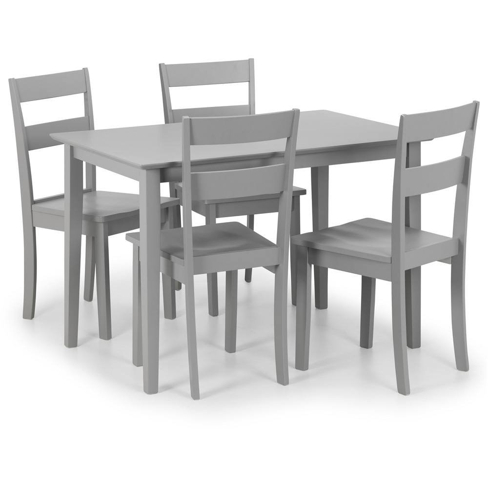 Julian Bowen Kobe Set of 2 Grey Dining Chair Image 5