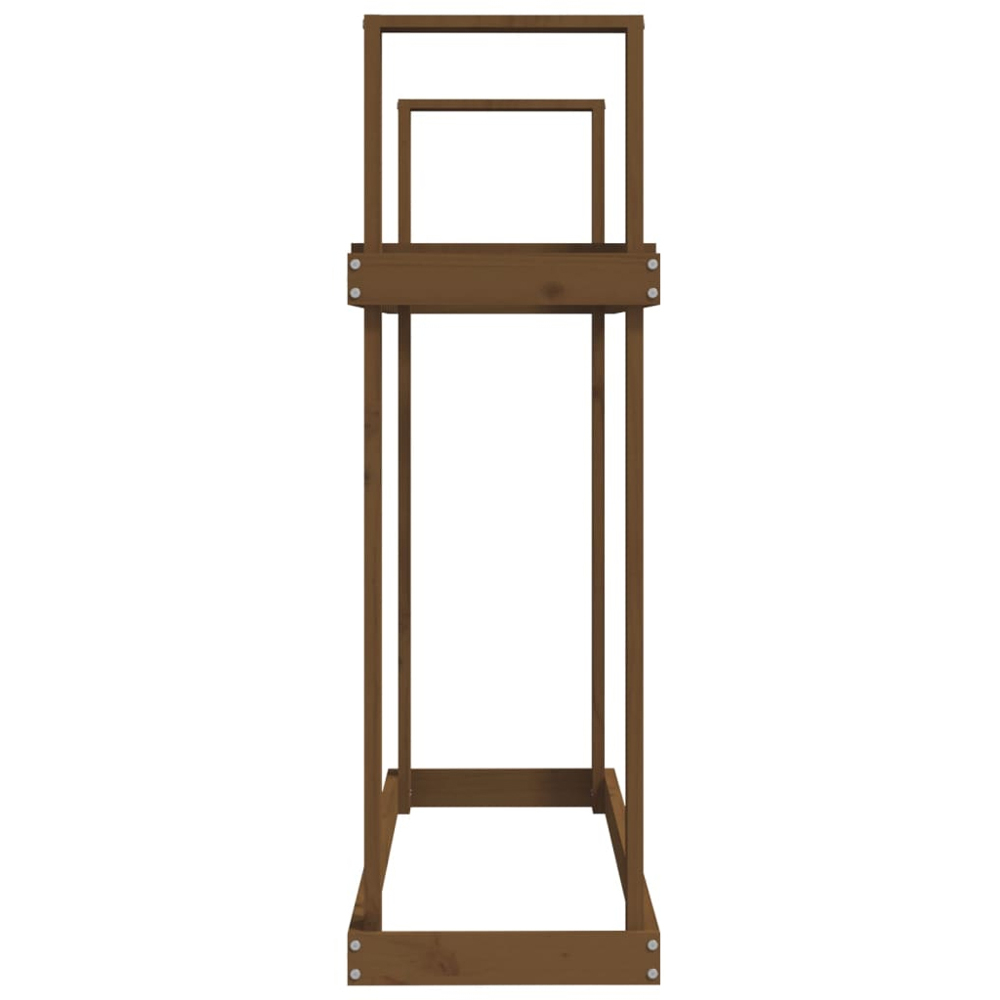 vidaXL Honey Brown Solid Pine Wood Firewood Rack 110 x 35 x 108.5cm Image 5
