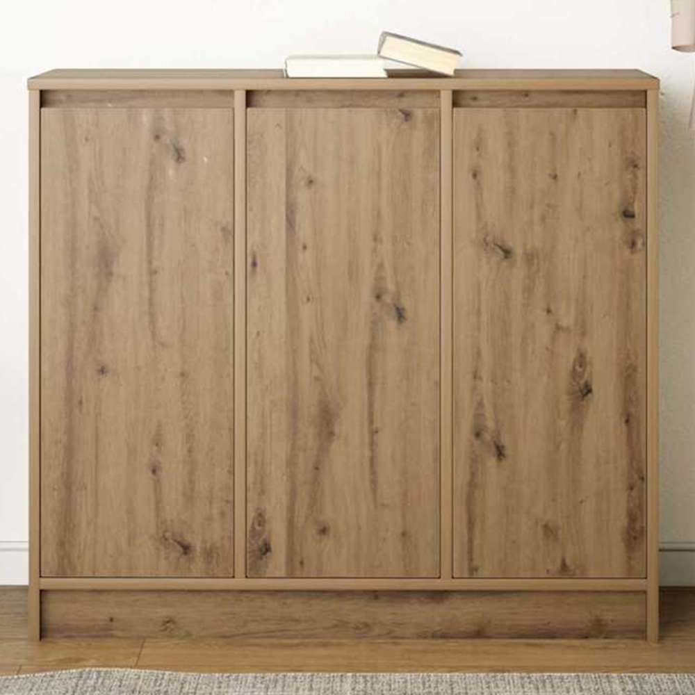 vidaXL 3 Door Artisan Oak Sideboard Image 1