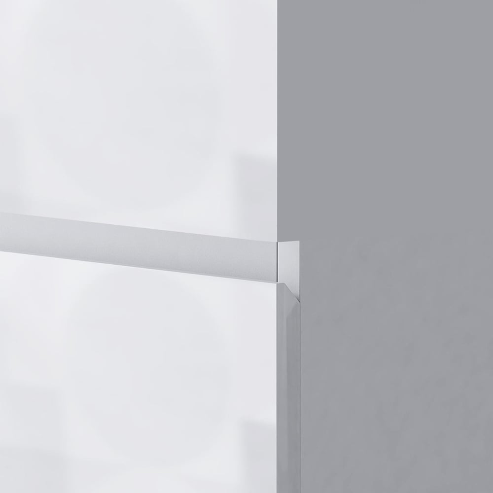 FWStyle Stora 2 Door 2 Drawer White Gloss Wardrobe Image 3