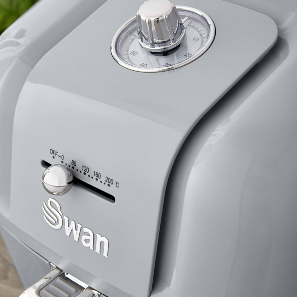 Swan SD10510GRN Green Retro Manual 6L Air Fryer 1800W Image 5