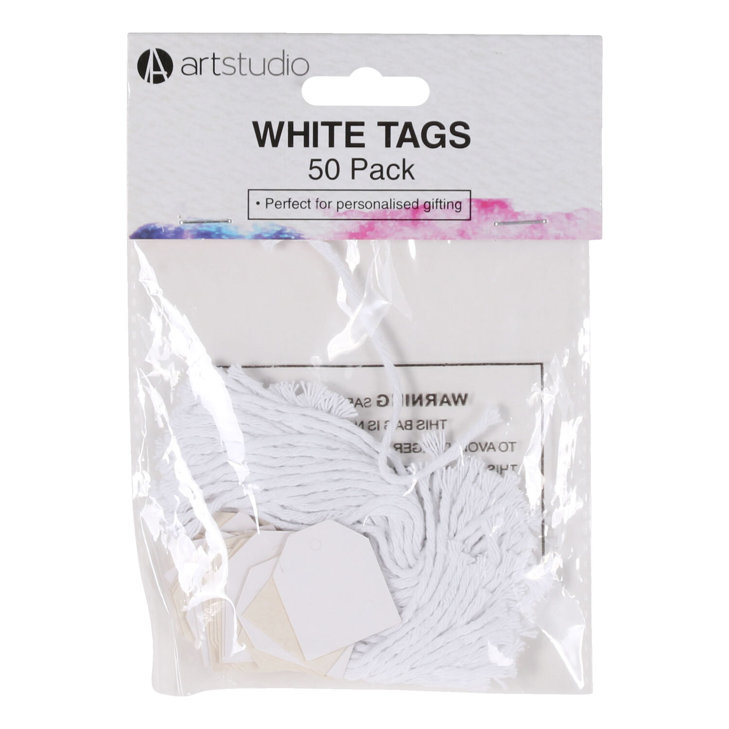 Pack of 50 White Tags Image