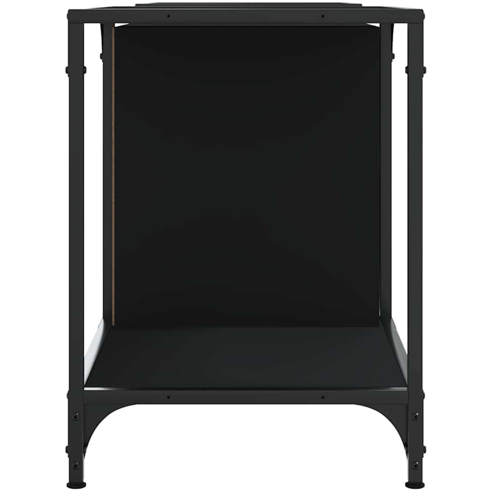 vidaXL 4 Shelf Black TV Cabinet Image 4