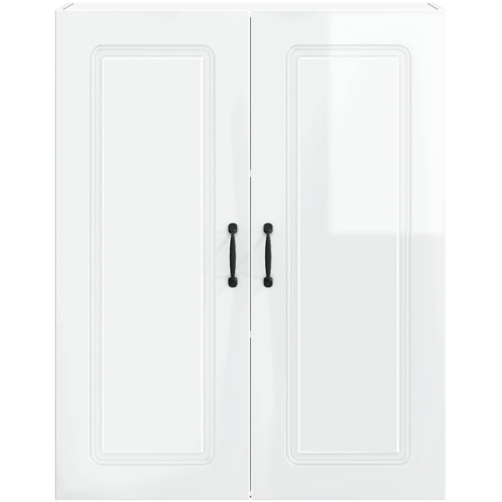 vidaXL 2 Door High Gloss White Kitchen Wall Cabinet Image 4