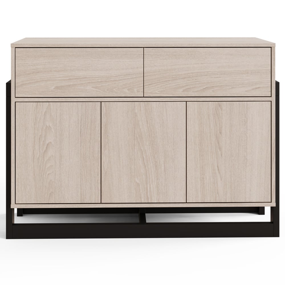 GFW Taite 3 Door 2 Drawer Oak Sideboard Image 3