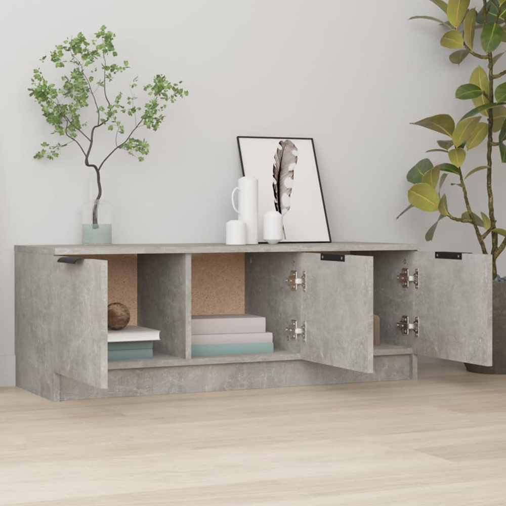vidaXL 3 Door Concrete Grey TV Cabinet Image 1