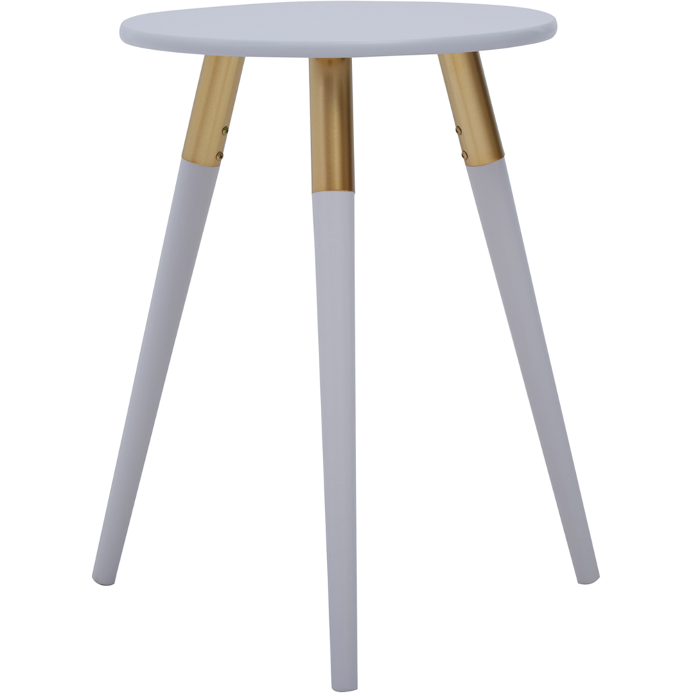 Premier Housewares Light Grey Round Top Side Table Image 4
