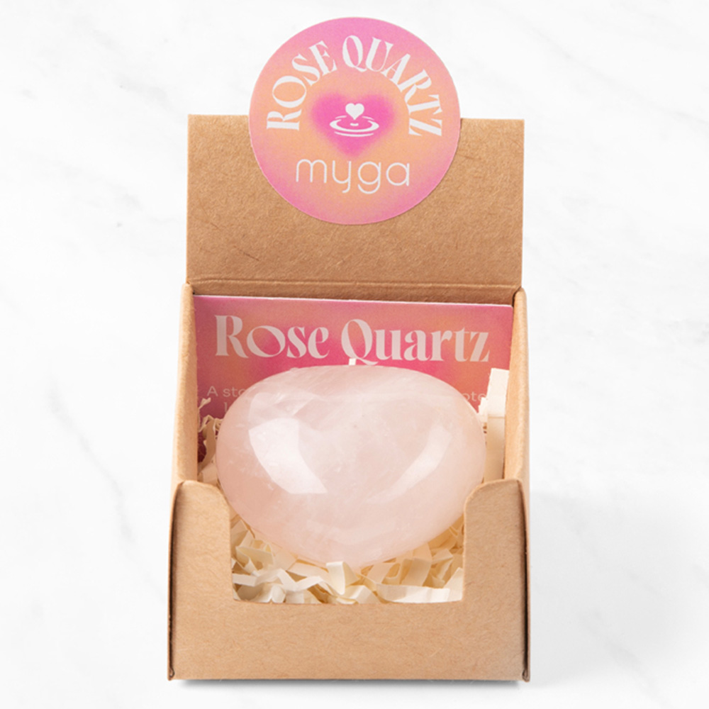 Myga Rose Quartz Crystal Heart Image 3