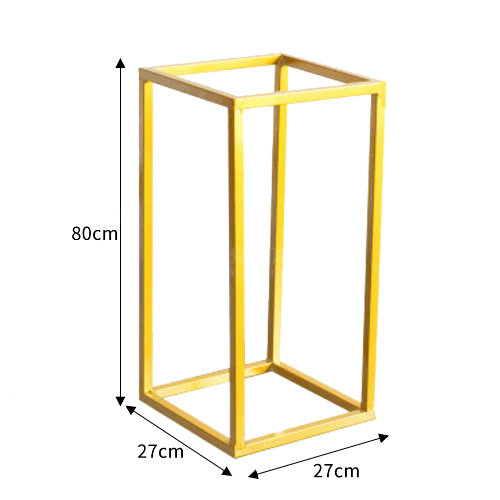 Living and Home Wrought Flower Stand Golden Rack Image 3