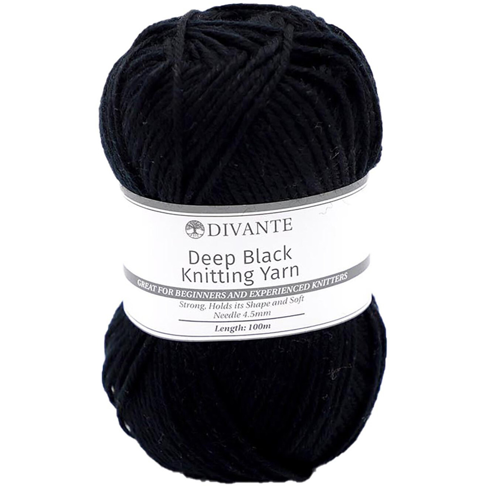 Divante Deep Black Knitting Yarn 50g Image