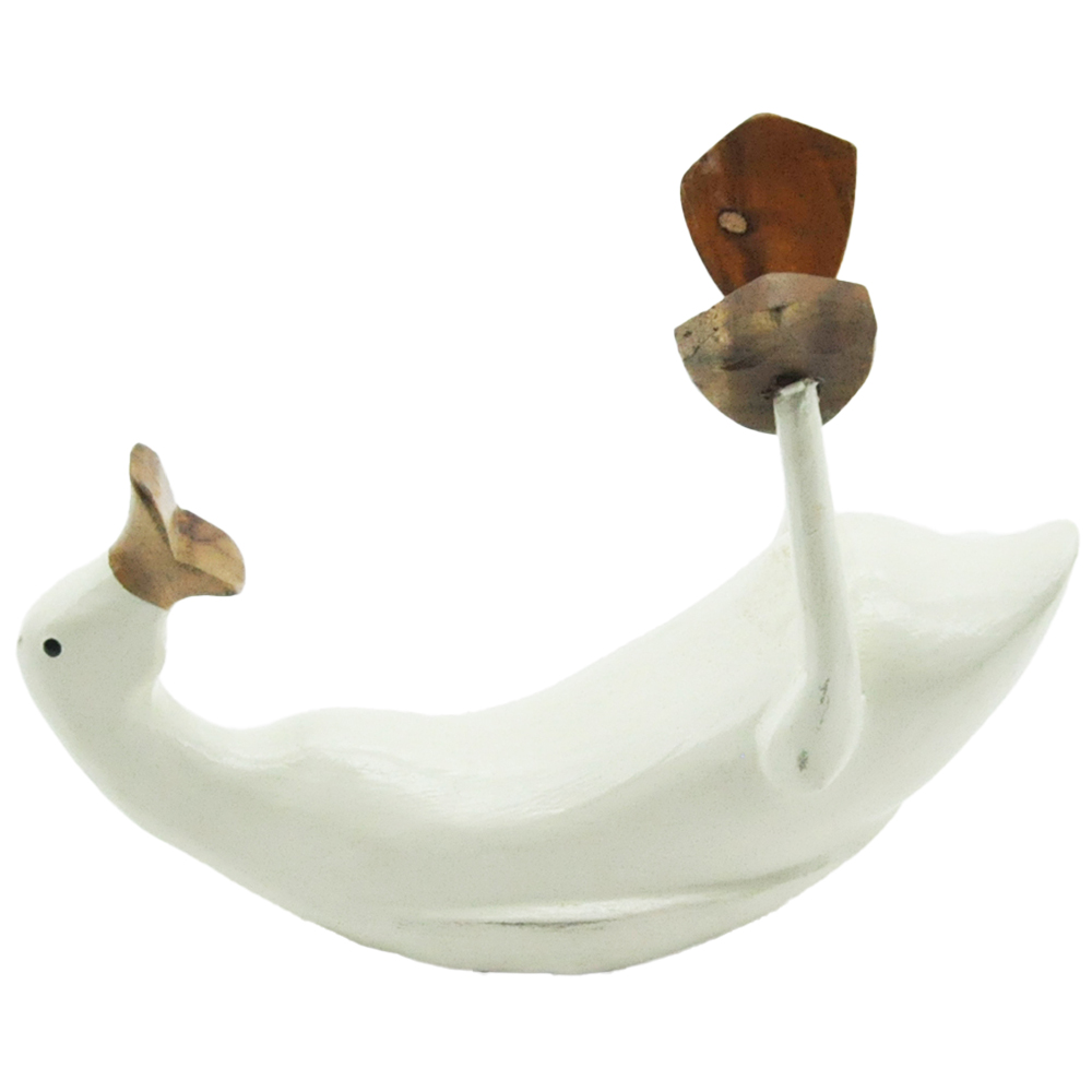 Acacia Home Cream Duck Wine Bottle Holder Image 1