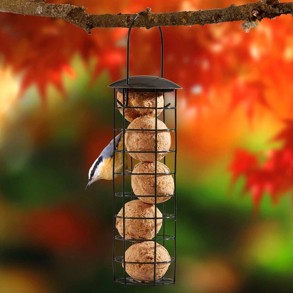 Happy Beaks Supa Steel Suet Fat Ball Hanging Bird Feeder Image 2