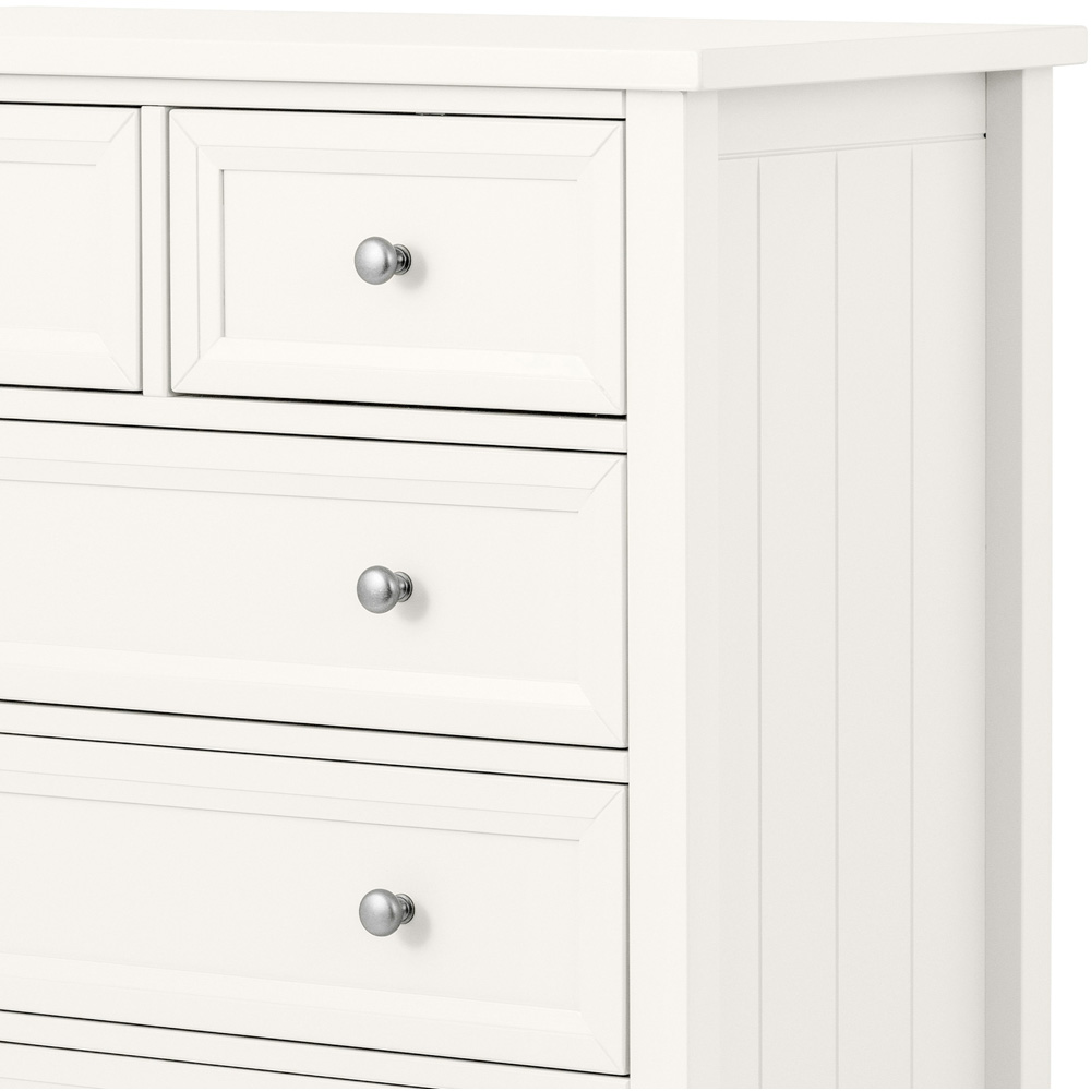 Julian Bowen Maine 5 Drawer Surf White Chest of Drawers Image 3