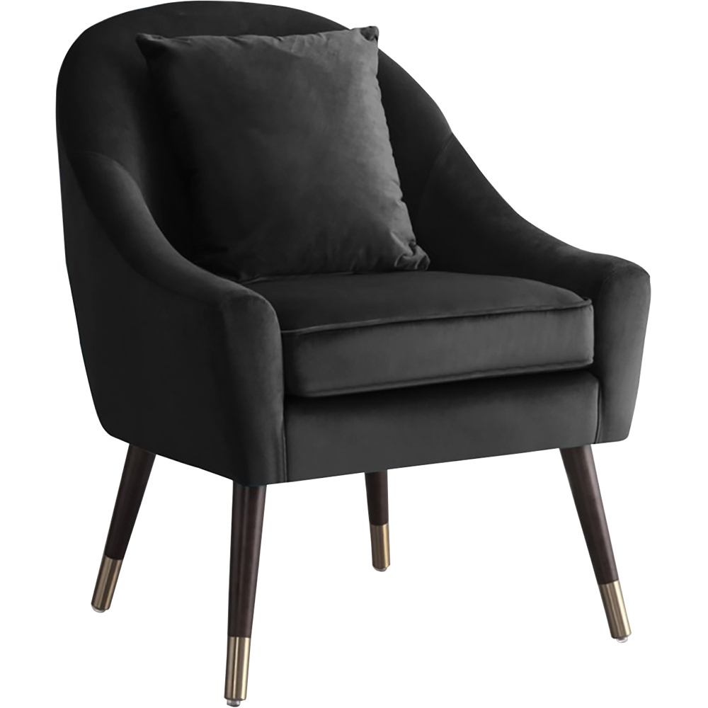 Artemis Home Octavia Black Velvet Accent Chair Image 2