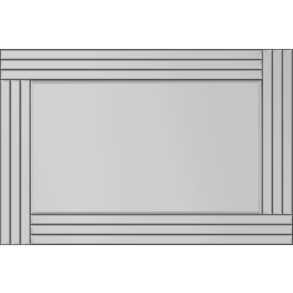 Oakley Triple Edge Bevelled All Glass Mirror 90 x 60cm Image 3